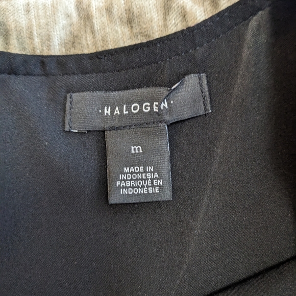 Halogen Floral Ruffled Long Bell Sleeve Shift Dress Size Medium - Picture 4 of 9